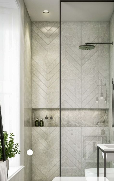 Horizontal Niche, Shower Partition, Drømme Bad, Industrial Bathroom Decor, Makeover Kamar Mandi, Bilik Air, Industrial Bathroom, Decor Ikea, Bad Inspiration