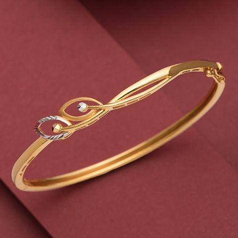 Buy 22K Plain Gold Bracelet for Women At jewelegance.com Bracelet For Girls Gold Indian, Breslate For Girl Gold, Bracelate Design Gold For Woman, Simple Gold Bracelet Designs For Women, Kadas For Women Gold, Women Bangles Gold, Bracelets Gold Bracelets Gold Simple For Women, Gold Kada Design For Women Indian, Antique Kada Bracelet Gold For Women