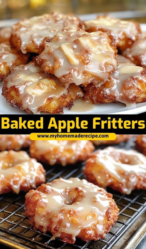 These baked apple fritters are the best fritters for a sweet fall treat. Packed with tender apples and topped with a sweet glaze, they’re the ultimate apple fritters for a lighter dessert Baked Apple Fritters Recipe, Apple Fritters Recipe, Apple Fritter Cake, Baked Apple Fritters, Easy Baked Apples, Cinnamon Glaze, Apple Fritter, Fritters Recipe, Cook Recipes