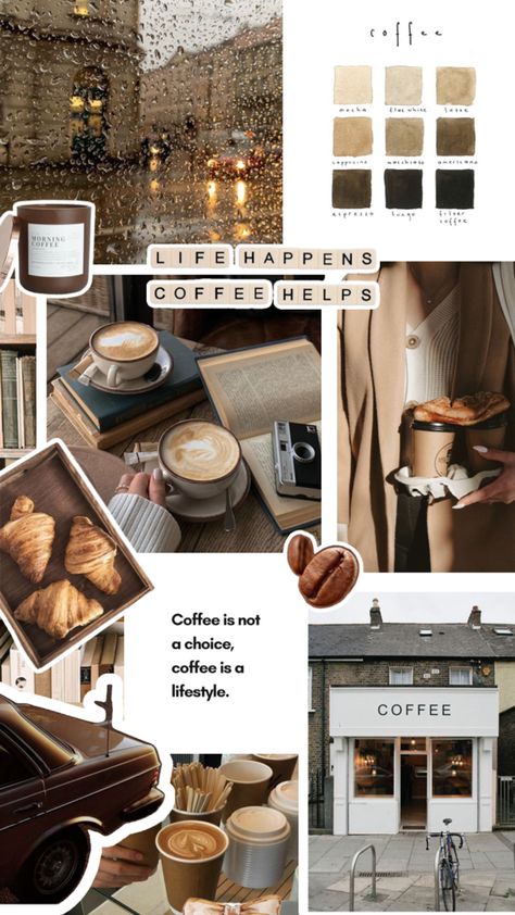 Coffee collage Milk Tea Home Screen, Coffee Collage Art, Coffee To Go Aesthetic, Coffee Mood Board, Cinnamoroll Aesthetic, Coffee Moodboard, Cafe Collage, Cold Coffee Drinks Recipes, Coffee Collage