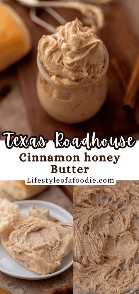 Texas Roadhouse Honey Cinnamon Butter is a sweet, creamy spread perfect for warm rolls. Made with butter, honey, and cinnamon, it adds a comforting, irresistible flavor. Make Honey Butter, Homemade Honey Cinnamon Butter, Honey Butter Recipe Easy, Texas Road House Cinnamon Butter, Homemade Texas Roadhouse Butter, Texas Rhodehouse Butter, Honey Cinnamon Butter Recipe, How To Make Cinnamon Butter, Texas Roadhouse Honey Butter