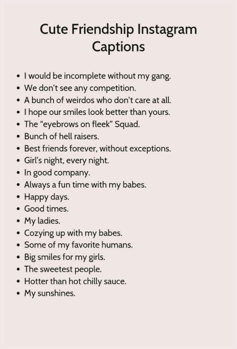 Caption For Reel With Best Friend, Caption For Instagram Reels With Friends, Caption For Reels With Friends, Frds Captions For Instagram, Group Friendship Aesthetic Quotes, Friendship Day Captions For Instagram, Proud Captions, Bestie Captions Instagram Short, One Word Captions For Bestie