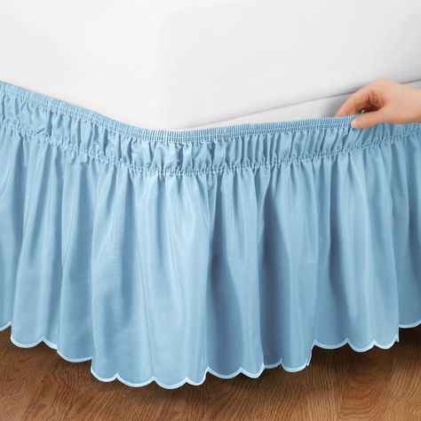 Scalloped Wrap Ruffle Bedskirt - On Sale - Bed Bath & Beyond - 36763385 Bed Wrap, College House, Ruffle Bed Skirts, College Room, Dust Ruffle, Ruffle Bedding, Collections Etc, Bed Skirt, Bedding Stores