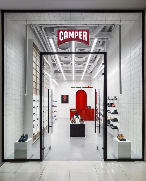 Foodtrucks Ideas, Shoe Store Design, Camper Store, Magnolia Market, Commercial Buildings, Sneaker Stores, Shop Front Design, Commercial Architecture, Shop Front