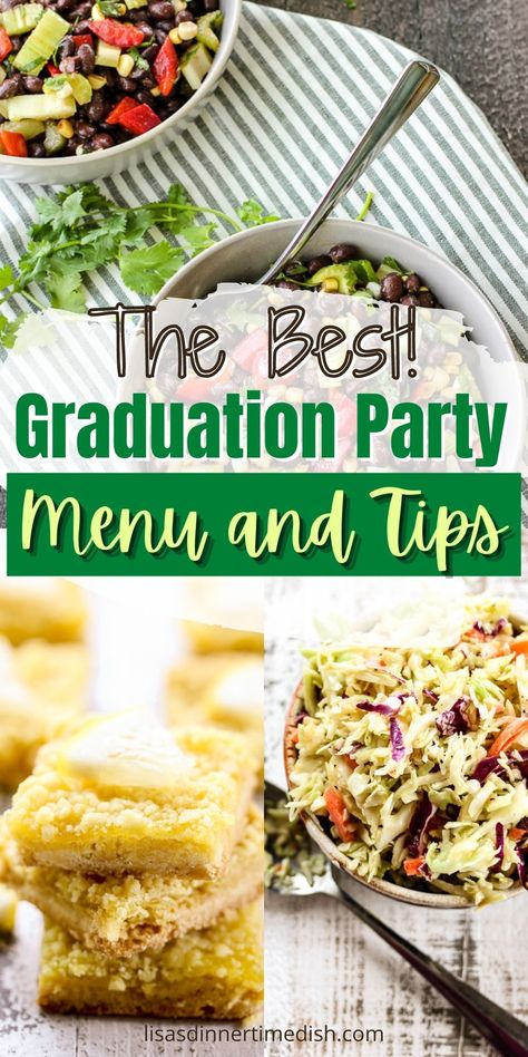 Grad Party Menu Ideas High Schools, Graduation Party Lunch Ideas, Graduation Party Catering Ideas, Grad Party Catering Ideas, Graduation Party Food Ideas Buffet, Menu For Graduation Party, Best Graduation Food Ideas, Vegetarian Graduation Party Food, Barbecue Graduation Party Ideas