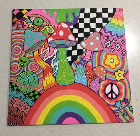 Trippy hippy art on canvas #drawingideas #sketch #drawingbase #drawingbodyposes #drawing