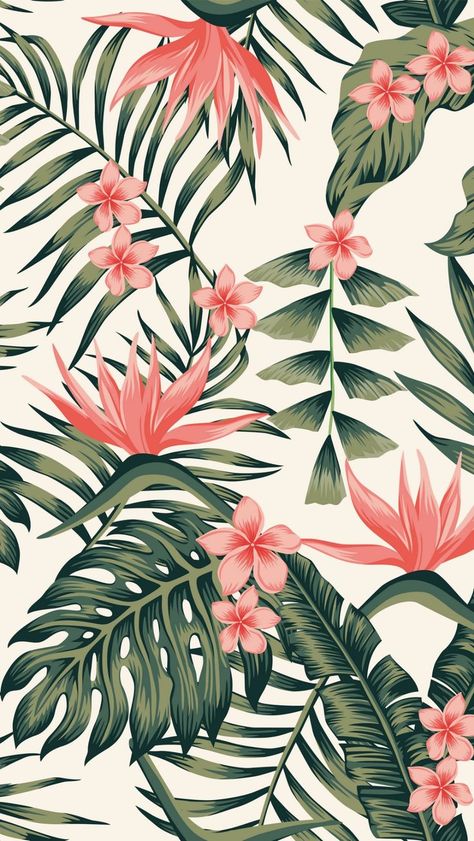 Tropical Phone Wallpaper, Phone Wallpaper Art, Tropical Art Print, Wallpaper Texture, Patterns Wallpaper, Cute Patterns, Pretty Phone Wallpaper, Wallpaper Cute, Tropical Wallpaper