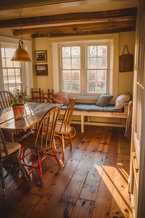 Rustic Country Cottage Interiors, Small Maine Cottage, Tiny Cottage Homes Interior, Cozy Cottage Inspiration, Cozy Cottage Interior Design, Vermont Homes Interior, Inside Cottage Homes, Cozy Cottage Homes Interior, Cozy Cottage Apartment