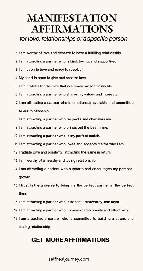 Manifesting The Love Of My Life, Powerful Love Manifestation Affirmations, Manifest Good Relationship, Affirmation For Relationship, Daily Affirmations Relationships, Positive Affirmation For Love, Money And Love Affirmations, Male Validation Affirmations, How To Make Affirmations