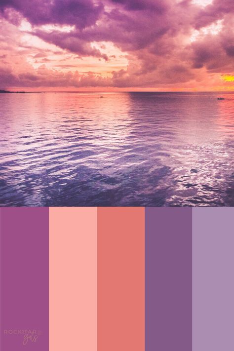 Color palette inspiration, #purple, #orange #colors #colorpalette #colorinspiration #colorschemes Pink Peach Purple Color Palette, Purple Peach Color Palette, Color Palette Light Purple, Pink Purple Gold Color Palette, Purple Sky Color Palette, Lavender Peach Color Palette, Purple And Orange Color Scheme, Purple And Orange Colour Palette, Pink Orange Lilac Color Palette