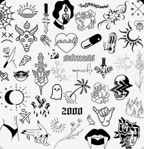 tattoos inspo Doodle Tattoos, Tattoos Inspo, Tattoo Filler, Sharpie Tattoos, Flash Tattoo Designs, Tattoo Flash Sheet, Doodle Tattoo, Shoulder Tattoos, Incredible Tattoos