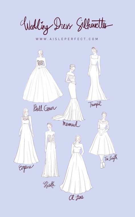 2019 Wedding Dress Trends #wedding #weddingdress #bride #brides #trends #fashion #fashionactivation Wedding Dress Shapes, Silhouette Fashion, Sukienki Maksi, Silhouette Mode, Baju Kahwin, Wedding Dress Types, Wedding Dress Silhouette, Wedding Silhouette, Fashion Silhouette