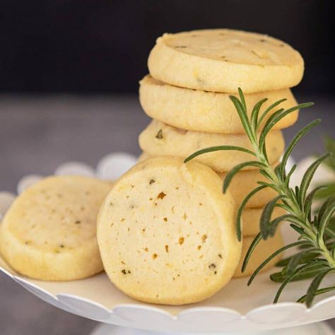 Rosemary with Lemon and Honey Shortbread Cookies - My Cookie Journey Rosemary Lemon Shortbread Cookies, Lemon Rosemary Shortbread Cookies, Honey Shortbread Cookies, Honey Shortbread, Rosemary Shortbread Cookies, Rosemary Shortbread, Shortbread Cookies Recipe, Lemon And Honey, Lemon Shortbread Cookies