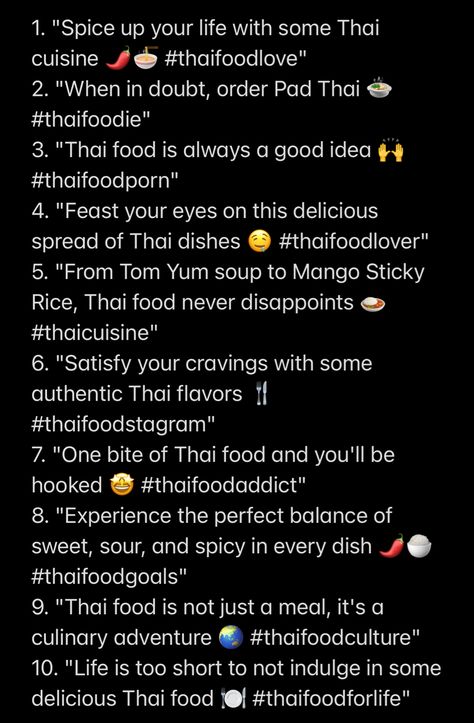 Thailand Quote, Ig Caption, Tom Yum Soup, Thai Quote, Food Captions, Mango Sticky Rice, Thailand Food, Ig Captions, Best Travel Quotes