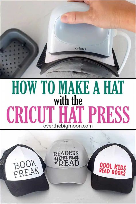 What's more fun than customizing your apparel, including Hats?? Come learn How to Make Hats with the Cricut Hat Press! You'll learn all about the press and it's amazing features and how they're so helpful when customizing hats with Iron On/HTV or Infusible Ink! #CricutMade #CricutCreated #CricutHatPress #CustomHats #CricutMaker #CricutHeatPress #HTV #CricutIronOn #InfusibleInk #CricutInfusibleInk Easy House Projects, How To Make Hats, Cricut Projects Easy, Make Your Own Card, Diy Bags Patterns, Diy Gifts For Kids, Infusible Ink, Hat Ideas, Diy Cricut