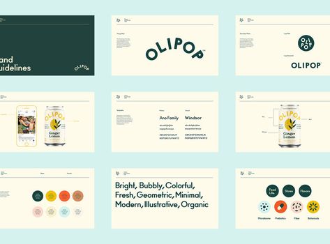 Olipop Brand Guidelines Design, Visuell Identitet, Logo Instagram, Brand Manual, Brand Presentation, Brand Refresh, Presentation Layout, Brand Book, Brand Guide