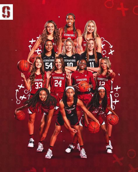 Stanford Women's Basketball on Instagram: “Feeling extra thankful for the squad today 🤗” Stanford Basketball, Team Poster Ideas, Sports Marketing Design, Gameday Graphics, Basketball Team Pictures, Stanford Womens Basketball, Sports Team Photography, Cameron Brink, Basketball Graphics