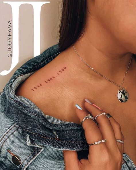 Date Rib Tattoo, Roman Numeral Tattoo Placement Women, Simple Date Tattoos, Motherhood Tattoos, Tato Minimal, Tattoos Inspo, Date Tattoos, Mommy Tattoos, Writing Tattoos