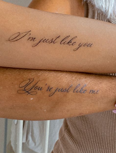 Siblings Tattoo For 3 Unique, Best Friend Duo Tattoos, Matching Tattoos For Sisters Unique, Matching Barbie Tattoos, Matching Tattoos For 3 Sisters, Matching Sisters Tattoo, Sibling Quotes Tattoos, Tattoo Matching Sisters, Matching Daughter And Mother Tattoos