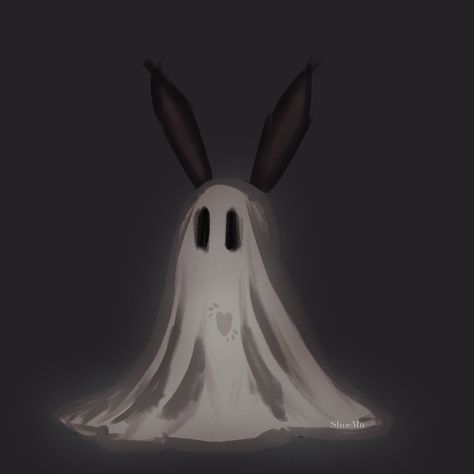 Ghost Animal Dark Bunny Wallpaper, Bunny Ghost Tattoo, Cute Ghost Pfp, Clown Rabbit, Ghost Rabbit, Spooky Easter, Ghost Bunny, Sally Skellington, Gothic Hippie