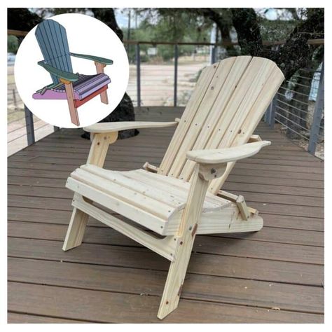 DIY Folding Adirondack Chair | 12 Easy Steps! 2 Adinorack Chairs Diy, Diy Folding Adirondack Chair Plans, Diy Adirondack Chair Plans Free, Folding Adirondack Chair Plans, Diy Adirondack Chair Plans, Adirondack Chairs Diy, Diy Rocking Chair, Adirondack Chair Plans Free, Folding Adirondack Chair