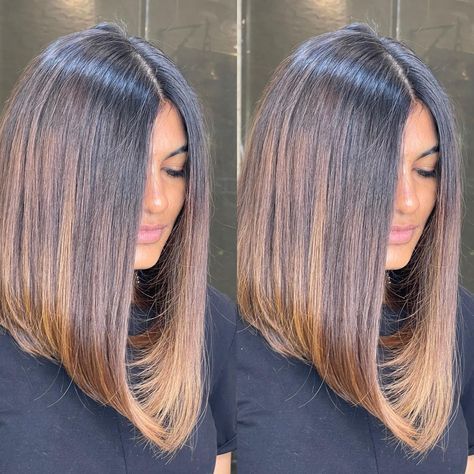 70 Best A-Line Bob Haircuts Screaming with Class and Style Mid Bob Hair, Long Angled Hair, Long Angled Haircut, Triangle Haircut, Medium Long Layered Haircuts, Long Lob Haircut, Very Long Bob, Long Angled Bob Hairstyles, Angled Haircut