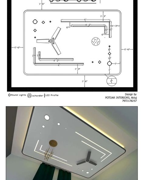 #interiordesign #akluj #interior Profile Lights Ceiling Design, Fall Selling Design, Fall Celling For Bedroom, Pop Lighting Ideas, Ceiling Plan Design, Ceiling Design Profile Light, Siling Design Ceilings, Bedroom Simple Ideas, Profile Light Ceiling Design For Bedroom