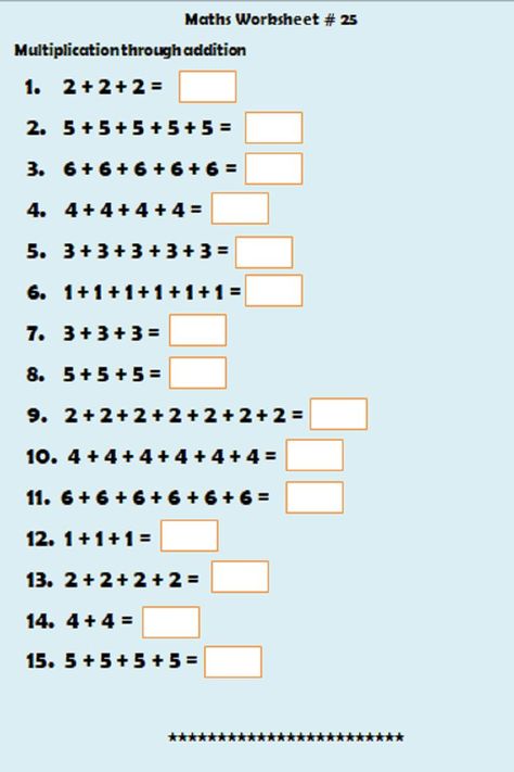 Maths Worksheet For Class 2, Ukg Maths Worksheets, Math Counting Worksheets, Easy Math Worksheets, Worksheet For Class 2, Easy Math Activities, Basic Multiplication, Maths Worksheet, Math Fact Worksheets