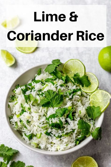 Coriander Lime Rice, Lime Coriander Rice, Cooking With Coriander, Recipes With Coriander Seeds, Recipes Using Coriander, Lime Rice Recipes Without Cilantro, Coriander Rice Recipe, Fresh Coriander Recipes, Recipes With Coriander