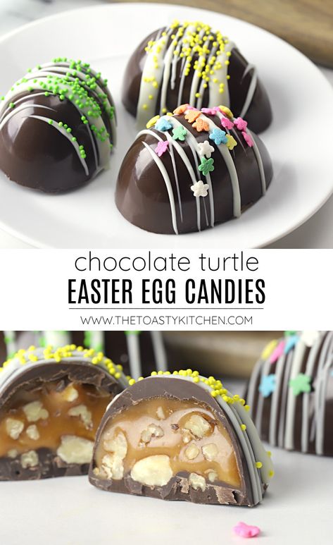 Cream Filled Easter Eggs, Filled Easter Eggs Ideas, Easter Candy Recipes, Filled Eggs, Home Chocolate, Easter Egg Filling, Chocolate Turtle, Easter Party Food, Xmas Candy