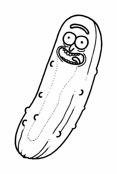 Pickle Tattoo Ideas, Rick And Morty Tattoo Stencil, Rick And Morty Sketches, Pickle Sketch, Rick And Morty Flash Tattoo, Pickle Rick Drawing, Pickle Rick Painting, Rick And Morty Doodles, Pickle Drawings