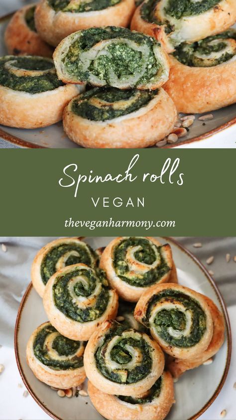 Vegan Spinach Puff Pastry, Vegan Deep Fried, Tofu Puff Pastry, Vegan Spinach Puffs, Vegetarian Food Ideas Easy, Vegan Pastry Recipes Savoury, Tofu Spinach Recipes, Vegan Protein Dishes, Vegeterian Ideas Snacks