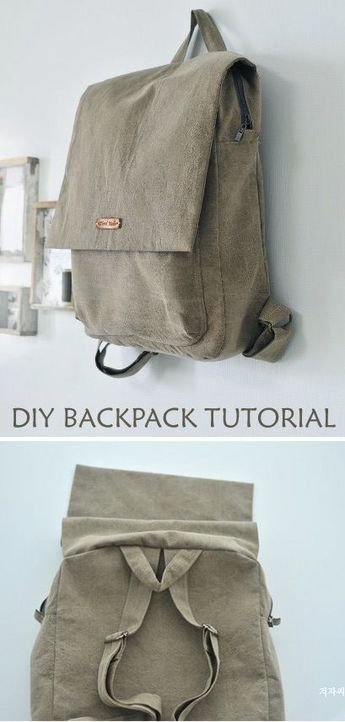 Bags To Sew And Sell, Handmade Backpack, Sewing Projects Backpack, Backpack Purse Diy Sewing Projects, Free Backpack Sewing Pattern, Simple Backpack Sewing Pattern, Diy Backpack Tutorial, Bucket Backpack Sewing Pattern, Diy School Bag Backpack Tutorial