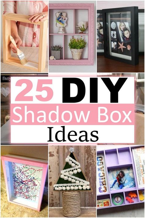 25 DIY Shadow Box Ideas That Can Make Easily Michaels Shadow Boxes, Ideas For Shadow Boxes, Holiday Shadow Boxes, Scrapbook Shadow Box Ideas, How To Make A Shadow Box Frames, Making A Shadow Box Display, Cute Shadow Box Ideas, Shadow Box Crafts Diy, Shadow Box Diy Ideas