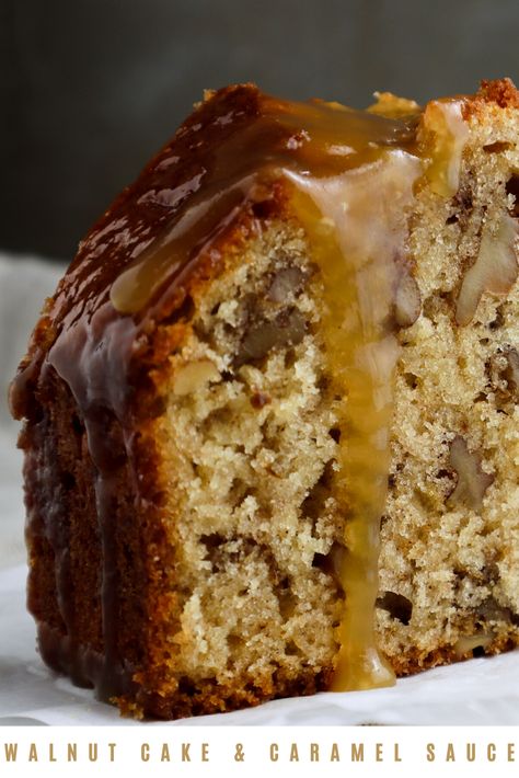 Nut Cakes Recipes, Super Soft Orange Walnut Cake, Walnuts Recipe Dessert, Apple Walnut Cake With Caramel Glaze, Italian Walnut Cake, Walnut Glaze Recipe, What To Make With Walnuts Recipe, Walnut Bundt Cake Recipes, English Walnut Recipes