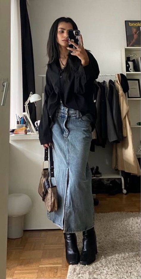 Alledaagse Outfits, Denim Shorts Outfit, Populaire Outfits, Mode Hippie, Denim Skirt Outfits, Neue Outfits, Stil Inspiration, Outfit Jeans, Mode Ootd