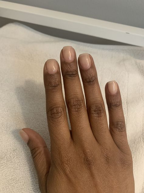 Natural Glossy Nails, Natural Manicure Black Woman, Clear Gel Nails Natural Short, Low Maintenance Nails, Clear Short Nails, Neutral Nails Black Women, Clean Natural Nails, Natural Nails Painted, Natural Nail Looks