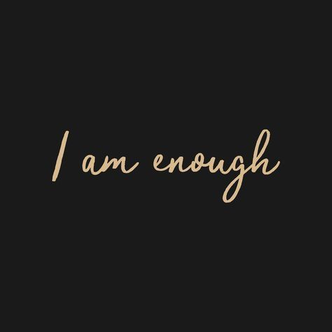 Quotes Enough, I Am Enough Quotes, Enough Quotes, Black Background Quotes, Enough Tattoo, Enough Is Enough Quotes, God Tattoos, I Am Enough, Quote Art