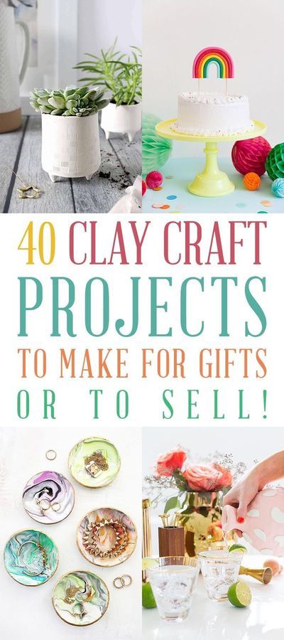 How To Glaze Polymer Clay, Things To Make With Polymer Clay Easy, Easy Polymer Clay Ideas For Beginners, Diy Sellable Crafts, Diy Polymer Clay Crafts, Handmade Clay Pots, Make Your Own Clay, Clay Gifts, Easy Polymer Clay