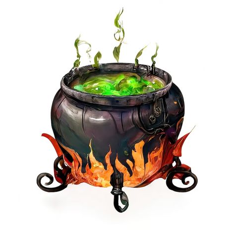 Premium AI Image | Witch cauldron is brewing a magic potion Castiron cauldron is boiling potion Illustration Couldren Drawings, Potion Witch, Witch Pot, Witch Brew, Cute Cauldron Drawing, Magic Cauldron, Witch Brewing Potion, Witch And Cauldron Drawing, Cauldron Harry Potter