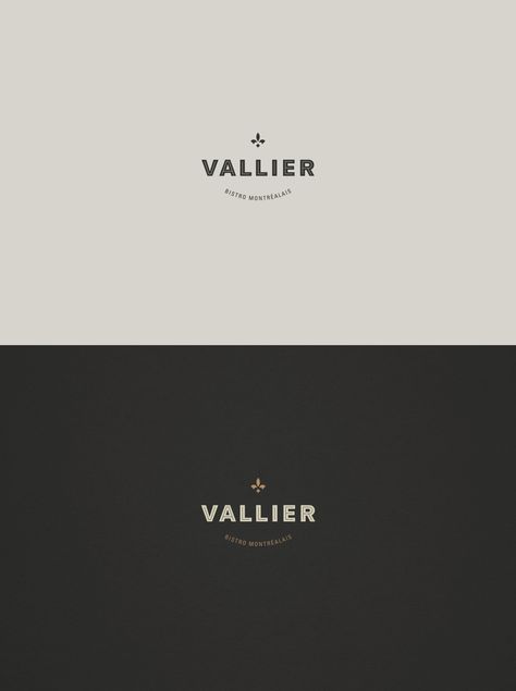 Bistro Vallier brand identity #InspoFinds French Logo Design, Black Wood Kitchen, Restaurant Branding Identity, France Restaurant, Quality Logo Design, French Logo, Art Deco Logo, Branding Examples, Mr Cup