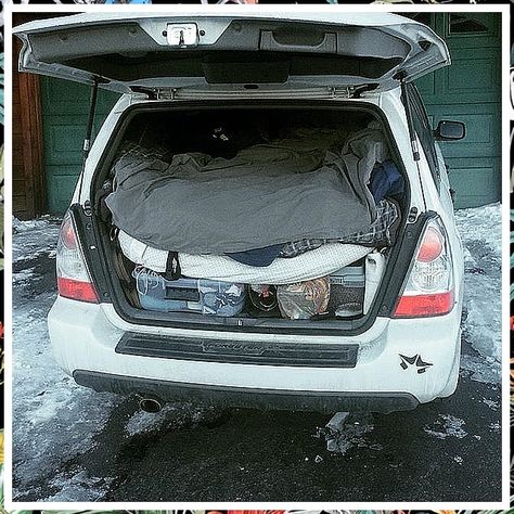 Winter Car Camping - Let's Face It! - Searching for a product is not easy. Try Amazon.com to get all your supplies. Winter Road Trip, Living In Car, Car Tent Camping, Stealth Camping, Solo Camping, Motel 6, Mobile Living, Winter Road, Winter Car