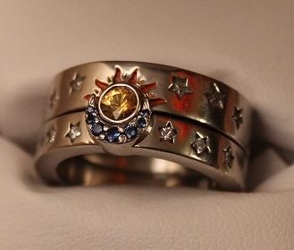 Moon of my life. My sun and stars. خواتم خطوبة, Sun And Moon Rings, Magical Jewelry, Dope Jewelry, Matching Jewelry, Funky Jewelry, Pretty Rings, Fantasy Jewelry, Girly Jewelry