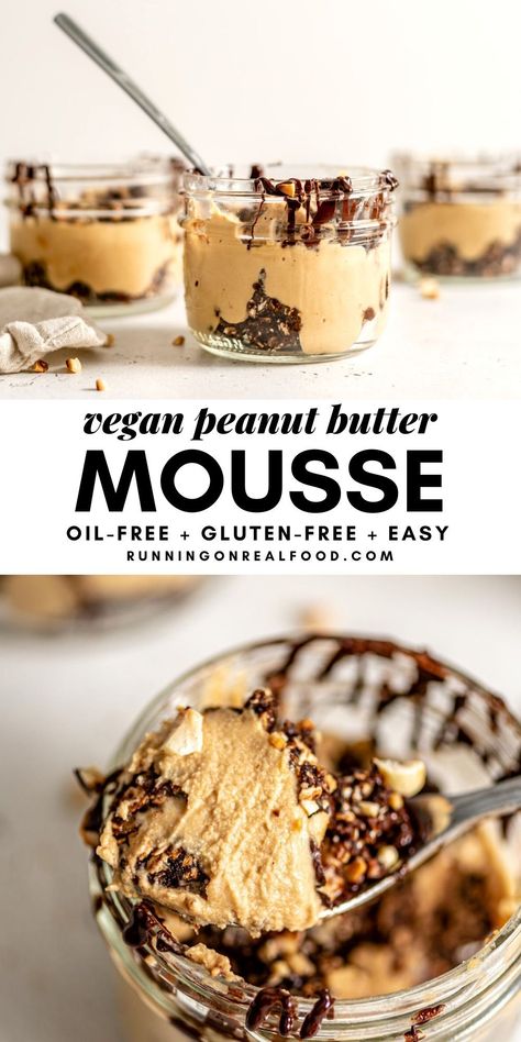 Cheesecake Caramel, Powdered Peanut Butter, Smoothies Vegan, Peanut Butter Mousse, Easy Vegan Dessert, Chocolate Cookie Dough, Parfait Recipes, Desserts Vegan, Vegan Peanut Butter