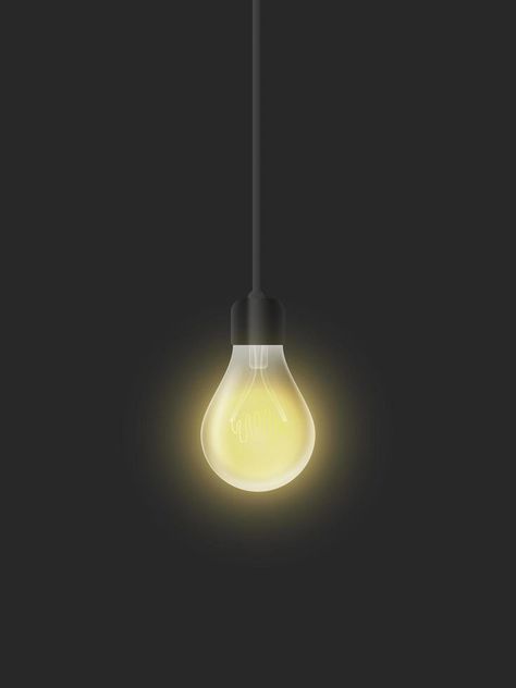 Realistic vector glowing light bulb. The included light in the loft style. Light Bulbs Aesthetic, Light Bulb Aesthetic, Bulb Aesthetic, Fancy Wallpaper, Bulb Photography, Bulb Logo, Light Bulb Logo, Happy Diwali Photos, Drawing Couple Poses