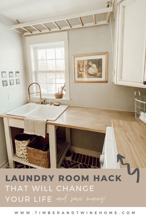 Bring the outdoors in with this must-have laundry room hack! Our air dryer is perfect for hanging clothes and providing a beautiful, aesthetically pleasing addition to your home. Not only will it save you money on energy costs, but it also dries your clothes faster than a regular dryer. With this convenient and stylish design, you can dry your clothes in no time. Laundry Room Wall Paint, Unfinished Laundry Room, Room Wall Paint, Laundry Room Addition, Wall Drying Rack, Laundry Room Drying Rack, Laundry Room Hacks, Hanging Drying Rack, Laundry Room Wall