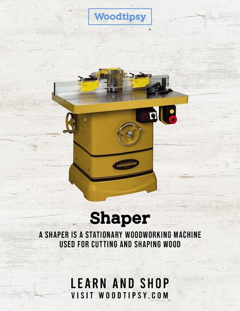 A shaper, or ‘wood shaper’ (known as spindle molder in Europe), is a stationary woodworking machine that cuts and shapes wood. Dust Collection System, Sliding Table, Dust Masks, Woodworking Machinery, Woodworking Machine, Dust Collection, Machine Design, A Wood, Wood Working