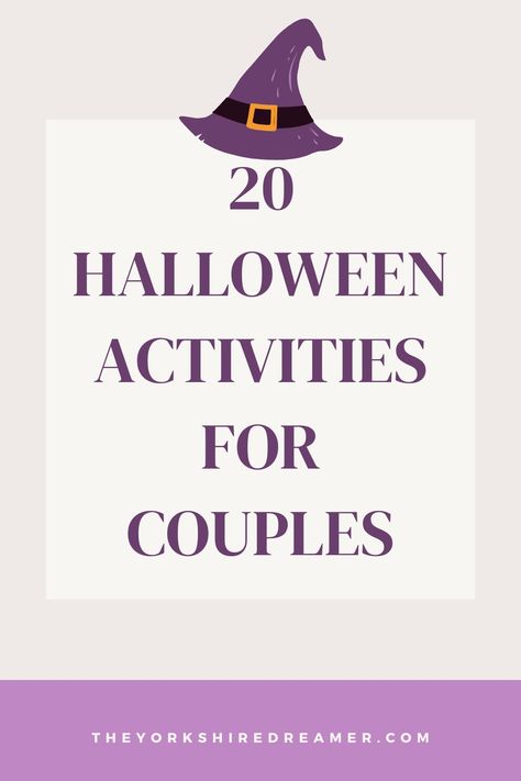 If you are looking for at-home Halloween activities for adults, this blog post is for you! This blog post features 10 spooky and fun activities you can do with your partner or friends! Cute Halloween Activities For Couples, Halloween Couples Activities, Halloween Couple Activities At Home, Couples Halloween Activities, Couple Halloween Activities, Halloween Couple Activities, Halloween Activities For Couples, At Home Halloween Activities, Halloween Activities Adults