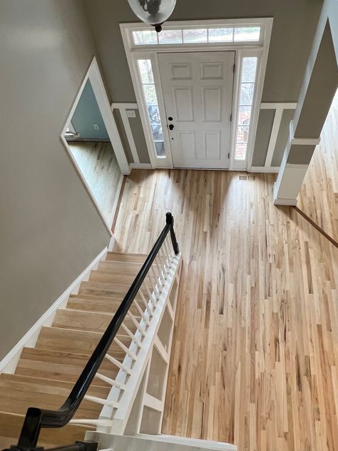 Bona Red Out -- Minimize The Red Hues in Red Oak -- With Photo Gallery Red Oak Floor Kitchen, Bona Red Out On Red Oak, Bona Natural Seal Red Oak, Bona Nordic Seal On Red Oak, Refinished Red Oak Floors, Red Oak Stairs, Red Oak Hardwood Floors Stains, Oak Floor Kitchen, Red Oak Wood Floors