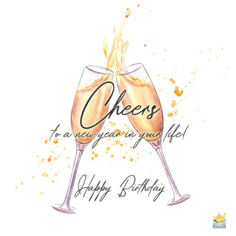 Birthday toast on image with champagne glasses. Happy Birthday Neighbor, Happy Birthday Drinks, Happy Birthday Cheers, Happy Birthday Girlfriend, Cheers Champagne, Birthday Toast, Happy Birthday Wine, Champagne Birthday, Happy Birthday Woman